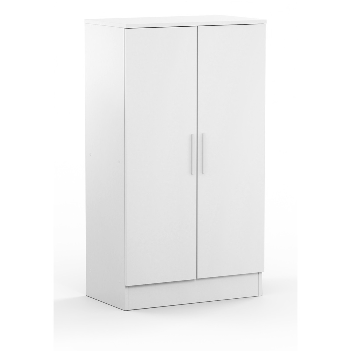 pegane armoire à chaussures, meuble à chaussures avec 2 portes coloris blanc - longueur 60 x profondeur 35 x hauteur 107 cm