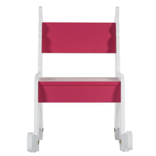 Pegane - Rocking chair enfant en bois laqué coloris blanc, rose - Longueur 33 x Profondeur 55 x Hauteur 51,50 cm Pegane - Chaises