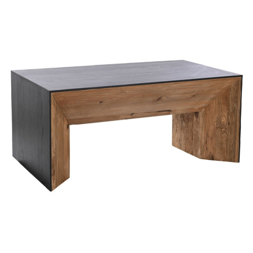 Pegane - Table basse rectangulaire en bois recyclé/pin coloris marron/noir - Longueur 135 x Profondeur 75 x Hauteur 45 cm Pegane  - Maison
