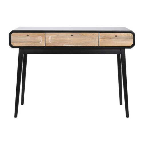 Pegane - Table console en bois coloris naturel, noir - Longueur 110 x Profondeur 40 x hauteur 80 cm Pegane  - Consoles