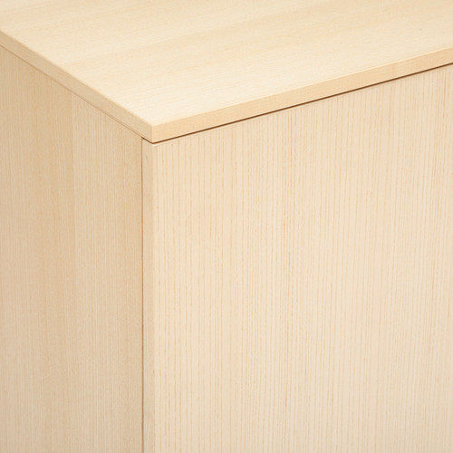 Pegane Buffet, meuble de rangement avec 2 portes en bois MDF coloris Beige - longueur 119  x Profondeur 40 x Hauteur 80  cm