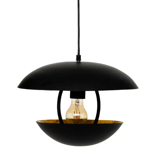 Pegane - Lampe suspendue, suspension luminaire en métal noir - Diamètre 33 x Hauteur 23 cm - Lustre noir Suspensions, lustres