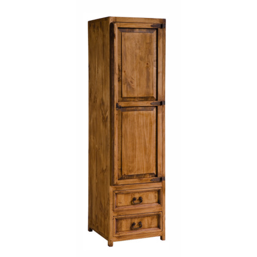 Pegane - Armoire, meuble de rangement en pin massif coloris naturel - Longueur 53  x Profondeur 57 x Hauteur 200 cm Pegane  - Armoire