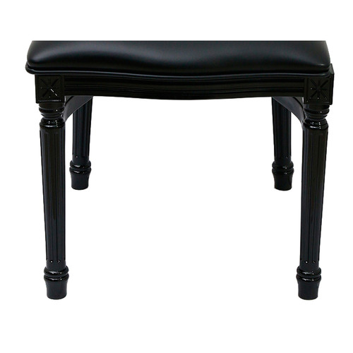 Pegane Lot de 8 chaises pliantes en Polyéthylène et simili cuir coloris noir -  Longueur 48  x profondeur 50  x hauteur 99   cm