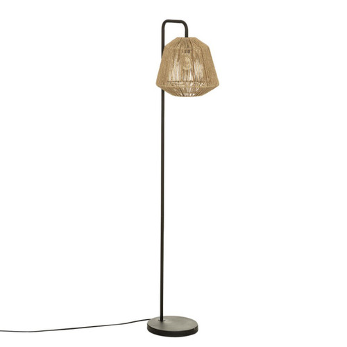 Pegane - Lampe à poser, lampadaire droit en bambou coloris beige - longueur 37,5 x profondeur 30 x hauteur 150  cm Pegane  - Lampe pince Luminaires