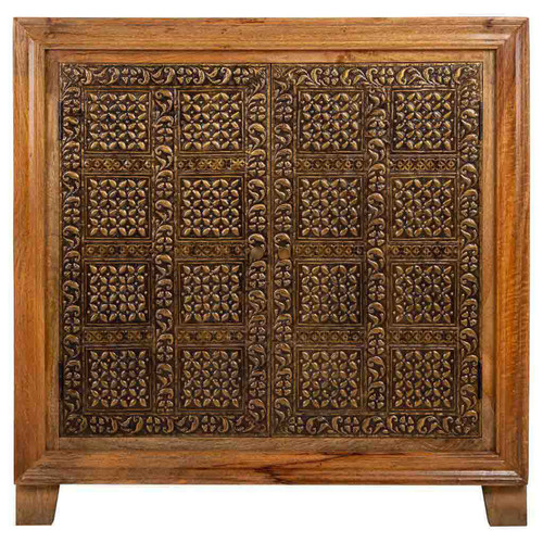Pegane - Meuble console, table console en bois et métal coloris marron - Longueur  100  x Profondeur 42,5 x Hauteur 100  cm Pegane  - Console hauteur 100 cm