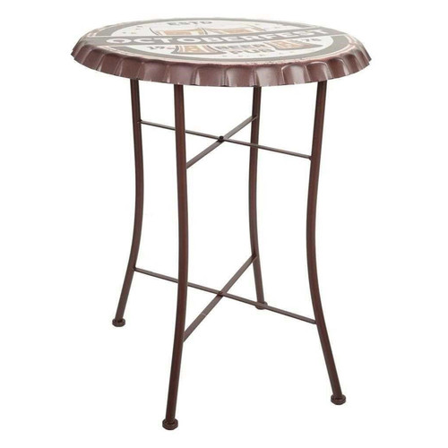 Pegane - Table de bar, table haute ronde en métal multicolore - diamètre 60  x Hauteur 71  cm Pegane - Tables à manger A manger