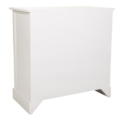Commode Commode, meuble de rangement en bois avec 5 tiroirs coloris blanc - Longueur 80 x Profondeur 40 x Hauteur 80,5 cm
