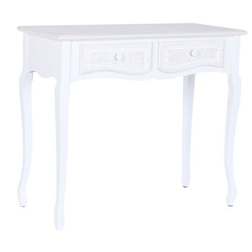 Pegane - Buffet, meuble de rangement en bois de manguier coloris blanc - Longueur 153 x Profondeur 41 x hauteur 83 cm Pegane  - Meuble en bois Salon, salle à manger