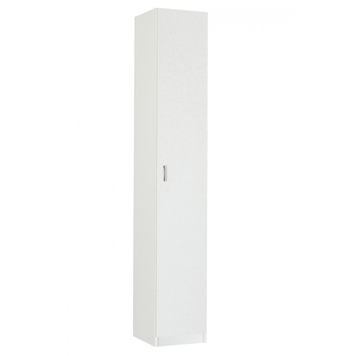 Pegane - Armoire / meuble de rangement, coloris blanc - Hauteur 180 x Longueur 40 x Profondeur 35 cm Pegane  - Armoire