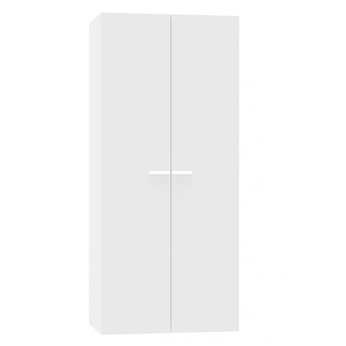 Pegane - Armoire placard / meuble de rangement coloris blanc - Hauteur 180 x Longueur 79 x Profondeur 52 cm Pegane  - Chambre et literie Maison