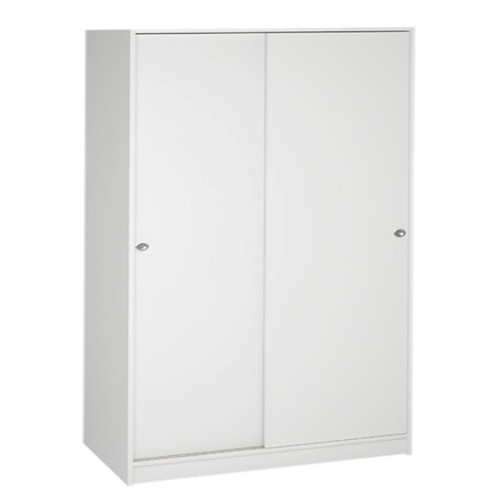 Pegane - Armoire placard / meuble de rangement coloris blanc - Hauteur 180 x Longueur 90 x Profondeur 50 cm - Armoire