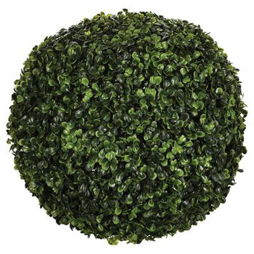 Pegane - Boule de buis artificielle coloris vert en Polyéthylène - diamètre 38/36 cm Pegane  - Boule fleurs artificielles
