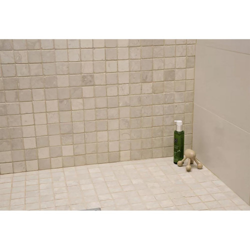 Pegane Carrelage de mosaïque (Boite de 1m²), Plaque mosaïque mur et sol en marbre naturel coloris blanc - 30 x 30 cm