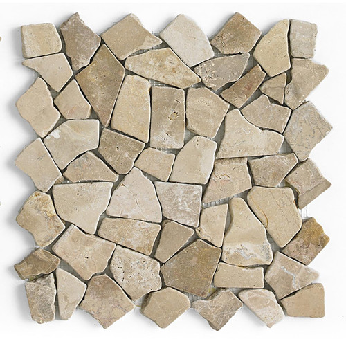 Pegane - Carrelage de mosaïque/Plaque mosaïque mur et sol en marbre naturel coloris marron - 30 x 30 cm - Carelage sol
