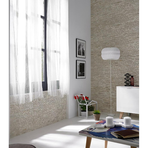 Pegane - Carrelage mosaïque (Boite de 1m²) /Plaque de mosaïque mur et sol en marbre naturel coloris blanc - 11,7 x 30,5 cm - Carelage sol