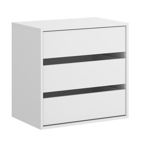Pegane - Commode à 3 tiroirs pour armoire coloris blanc - Longueur 60 x Profondeur 40 x Hauteur 60 cm Pegane  - Commode Pegane