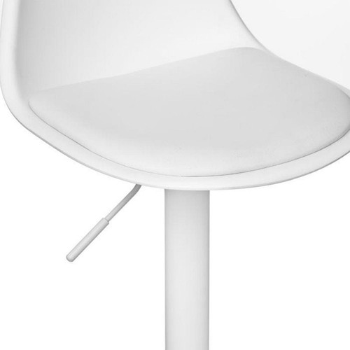 Tabourets Lot de 2 chaises de bar en polypropylène coloris blanc - Diamètre 45 x Hauteur 103 cm