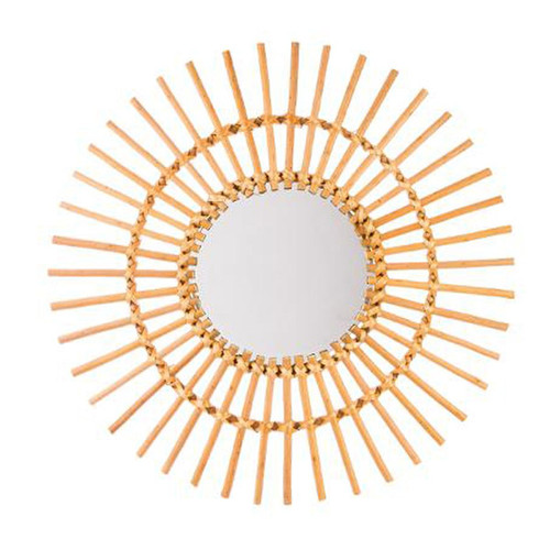 Pegane - Miroir en rotin soleil - Dim : D 58 cm Pegane  - miroir cuivre Miroirs
