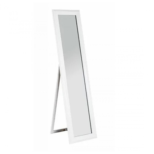 Pegane - Miroir psyché cadre en MDF laqué blanc brillant - Longueur 40 x Hauteur 156 x Profondeur 49 cm Pegane  - miroir cuivre Miroirs