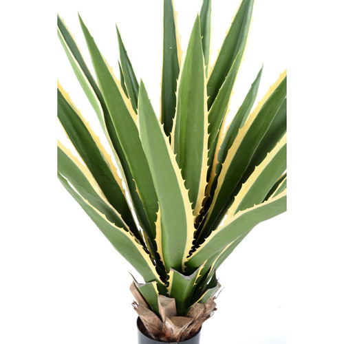 Pegane Plante artificielle haute gamme Spécial extérieur / AGAVE artificielle FURCRAEA - Dim : 110 x 90 cm