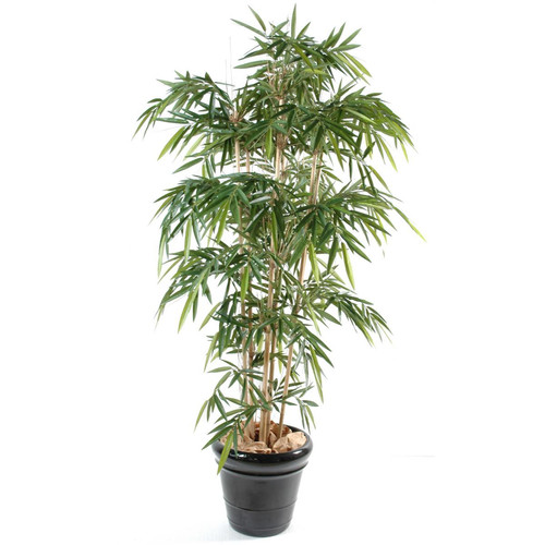 Pegane - Plante artificielle haute gamme Spécial extérieur / Bambou artificiel coloris vert - Dim : 150 x 90 cm Pegane  - Décoration