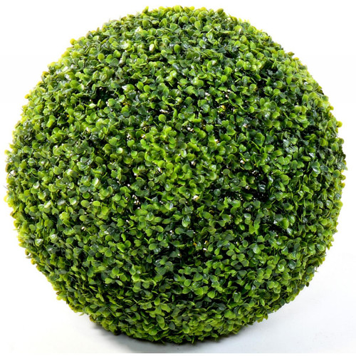 Pegane - Plante artificielle haute gamme Spécial extérieur / Buis boule GR artificiel - Dim : H.50 x D.50 cm Pegane  - Boule fleurs artificielles
