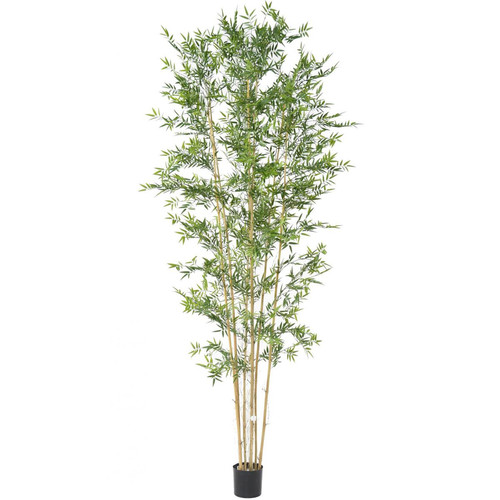 Pegane - Plante artificielle haute gamme Spécial extérieur en Bambou artificiel, couleur verte - Dim : 280 x 110 cm Pegane  - Plantes et fleurs artificielles