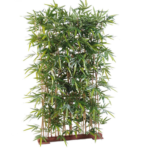 Pegane - Plante artificielle haute gamme Spécial extérieur/ Haie artificielle Bambou, coloris vert - Dim : 185 x 50 x 120 cm Pegane  - Haie bambou artificiel