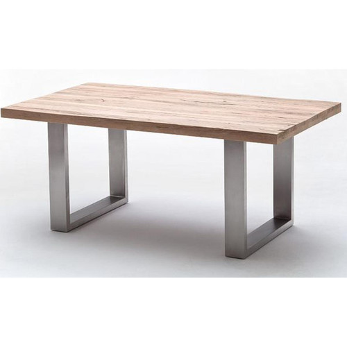 Pegane - Table à manger en chêne chaulé, laqué mat massif - L.260 x H.76 x P.100 cm -PEGANE- Pegane  - Tables à manger