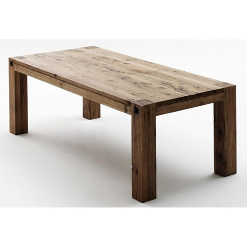 Pegane - Table à manger en chêne massif Bassano laqué mat - L.260 x H.76 x P.100 cm Pegane  - Table en chêne massif