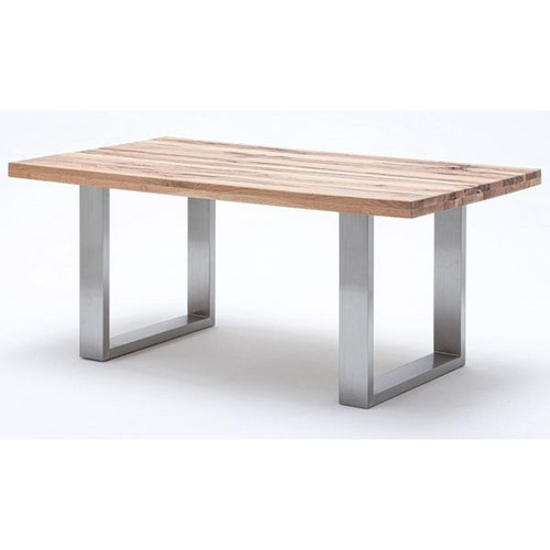 Pegane - Table à manger en chêne sauvage, laqué mat massif - L.240 x H.76 x P.100 cm -PEGANE- Pegane  - Tables à manger