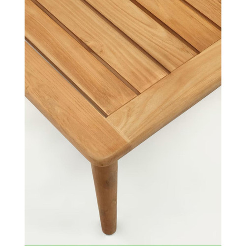 Pegane Table basse en bois de teck massif - longueur 80  x profondeur 80  x hauteur  35 cm