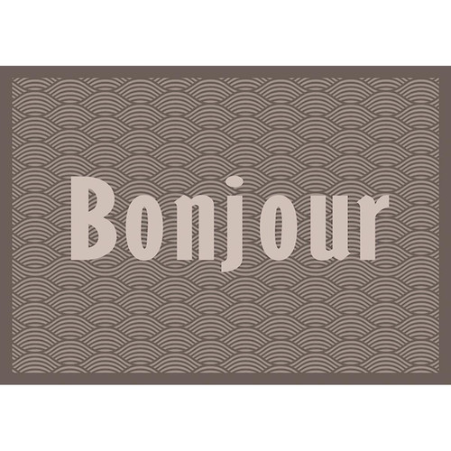 Pegane - Tapis anti-poussière " Bonjour Fluctus "  en polyamide -  Largeur 40 x Longueur 60 cm Pegane  - Maison Multicolour