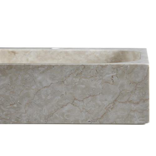 Vasque Vasque à poser / lavabo en marbre coloris beige - Longueur 52 x Hauteur 13 x Profondeur 42 cm