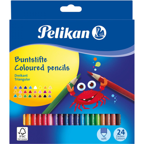 Pelikan -Pelikan Crayons de couleur triangulaire minces, étui en () Pelikan  - Pelikan