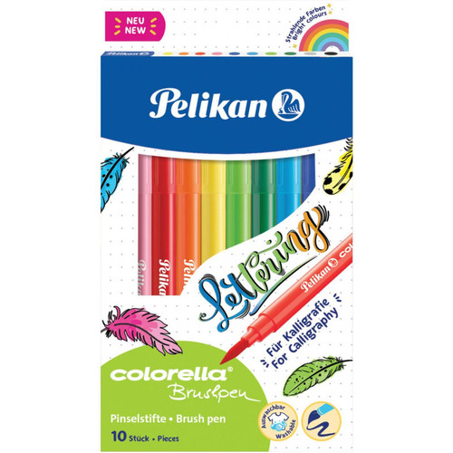 Pelikan - Pelikan Feutre colorella brushpen, étui en carton de 10 () - Pelikan