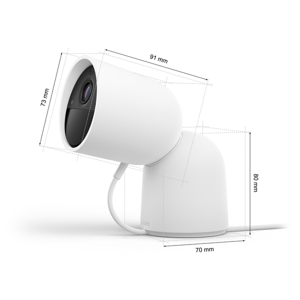 Philips Hue Philips Hue Secure Caméra filaire avec support de bureau - Blanc