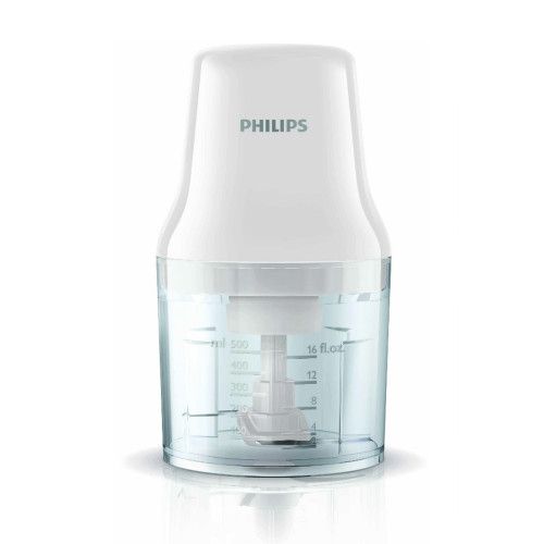 Philips - Mini-hachoir 0.7l 450w blanc - HR1393/00 - PHILIPS Philips  - Mini hachoir Hachoir