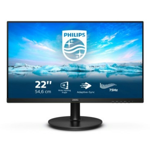 Moniteur PC Philips Philips V Line 222V8LA/00 écran plat de PC 54,6 cm (21.5") 1920 x 1080 pixels Full HD LCD Noir