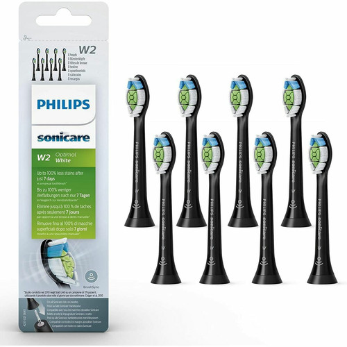 Philips - Tête de rechange Sonicare W2 Optimal Philips HX6068/13 Noir 8 Unités Philips  - Brosses