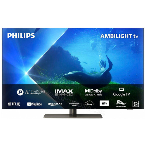 Philips -TV OLED Philips 55OLED848 Ambilight 4K UHD 120HZ 139cm 2023 Philips  - TV PHILIPS Ambilight TV, Home Cinéma