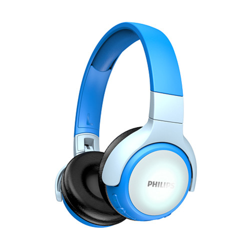 Philips Casque enfants Bluetooth Bleu avec coques lumineuses
