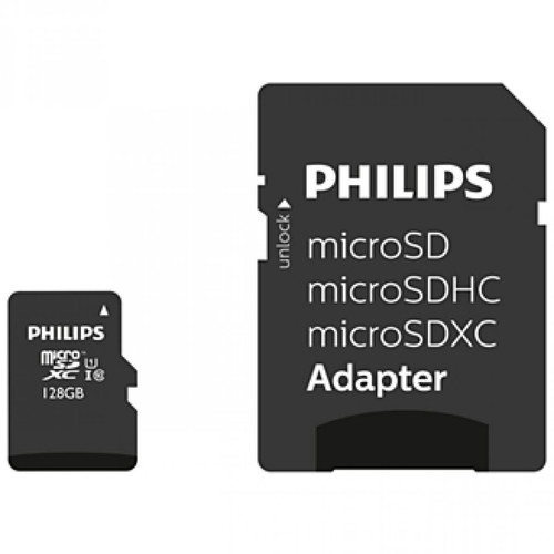 Philips - Philips MicroSDXC 128GB CL10 80mb/s UHS-I +Adapter Retail - Carte SD