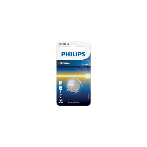 Philips - Piles Bouton Longlife 3.0v Coin 1-blister (20.0 X 1.6) Philips - Cr2016/01b Philips  - Electricité Philips