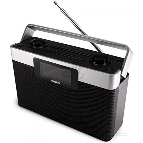 Philips - radio portable FM MW à piles ou secteur gris noir - Enceinte et radio