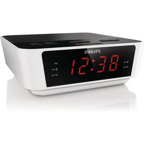 Philips - Radio réveil double alarme noir/blanc - aj 3115/12 - PHILIPS - Radio