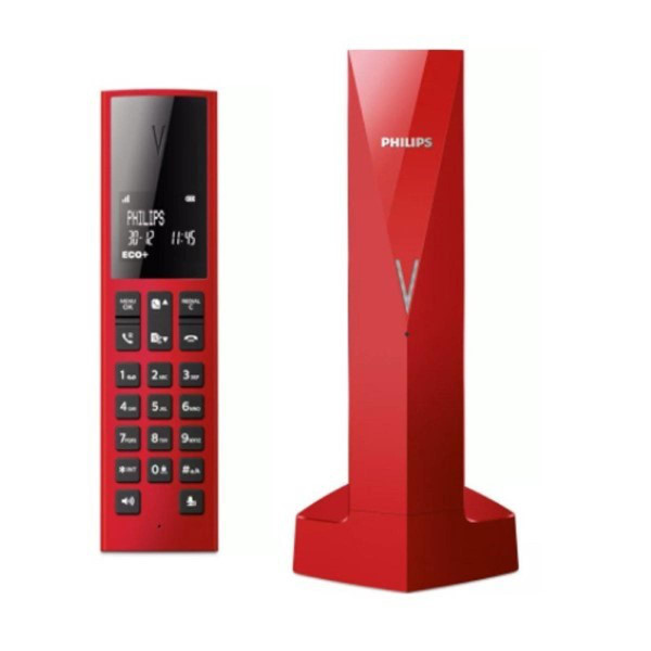 Téléphone fixe sans fil Philips Téléphone Sans Fil Philips M3501R/34 Rouge 1,8"