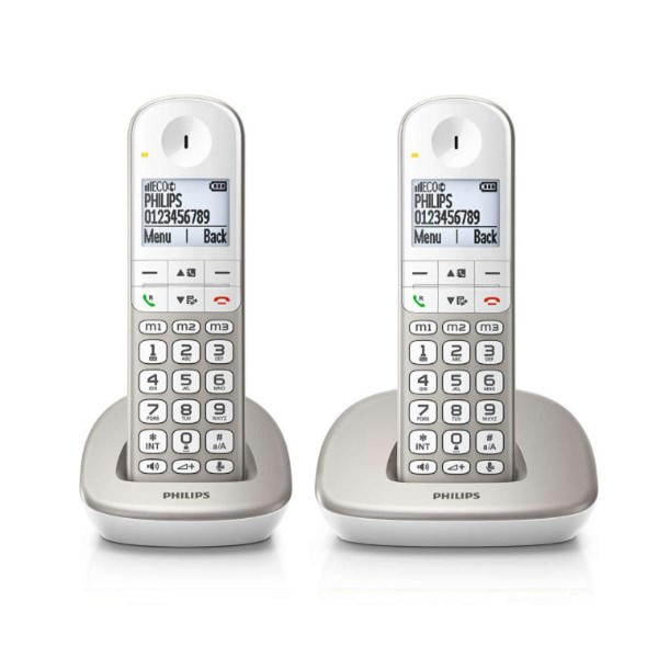 Téléphone fixe sans fil Philips Téléphone Sans Fil Philips XL4902S/22 1,9" 550 mAh GAP (2 pcs) Blanc
