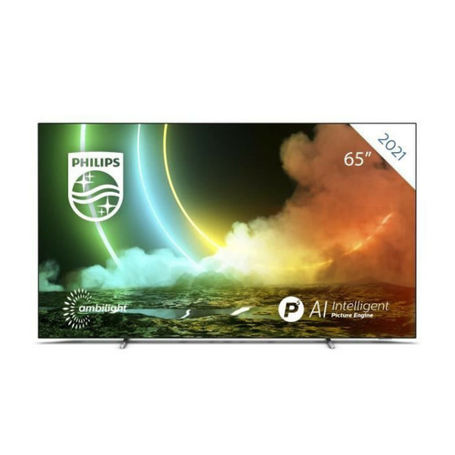 Philips - PHILIPS 65OLED706 - TV UHD 4K 65 164cm - Ambilight 3 cotes - Android TV - Dolby Atmos - 4xHDMI, 3xUSB - Cadre metallique - TV, Télévisions 65 (165cm)